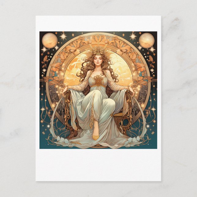Female Moon Goddess Postcard (Front)