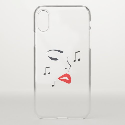 Female Music Face iPhone X Case