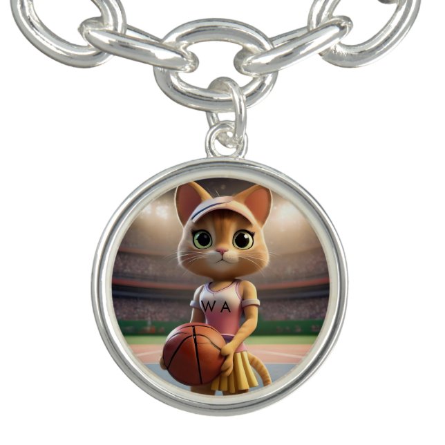 Female Netball Cat, Bracelet (Design)