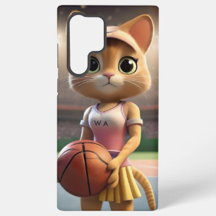 Female Netball Cat, Samsung Galaxy S22 Ultra Case