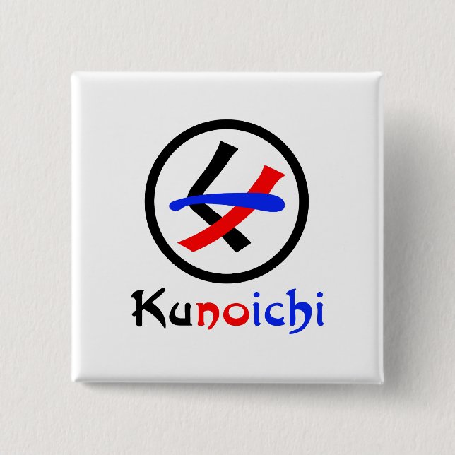 Female Ninja Kunoichi くノ一 Button (Front)