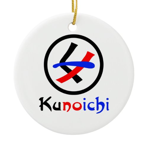 Female Ninja Kunoichi くノ一 Ceramic Ornament
