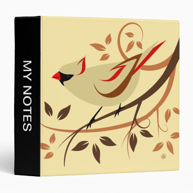 Female Northern Cardinal Binders (Front/Spine)