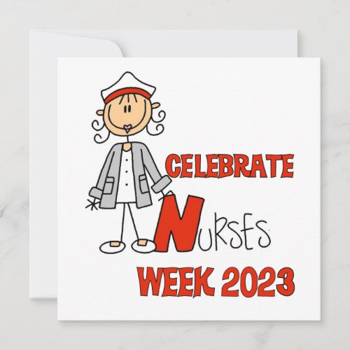 Female Nurse Celebrate Nurses Week 2023 Invitation