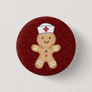Female Nurse Day Mom Appreciation Red Cross Cookie Button