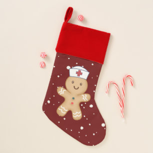 Female Nurse Day Mom Appreciation Red Cross Cookie Christmas Stocking