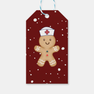 Female Nurse Day Mom Appreciation Red Cross Cookie Gift Tags