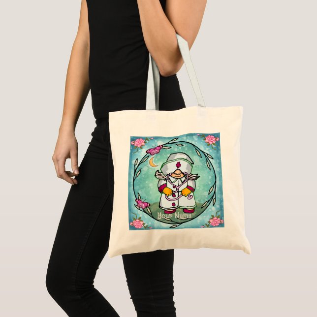 Female nurse gnome  tote bag (Front (Product))