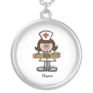 Female Nurse Necklace Customize It with Name