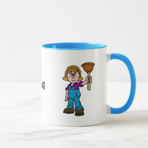 Female or Lady Plumber Mug (Customize It)