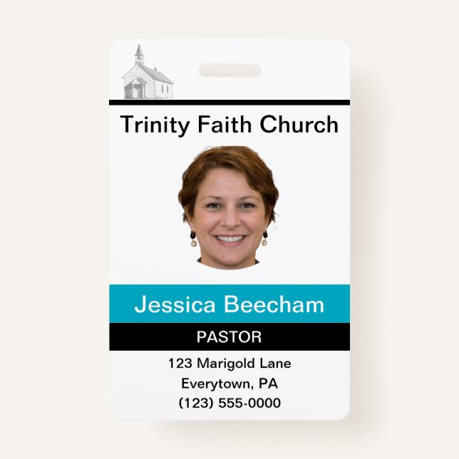 Female Pastor Custom Badge (Front)