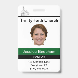 Female Pastor Custom Badge