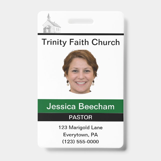 Female Pastor Custom Badge (Front)