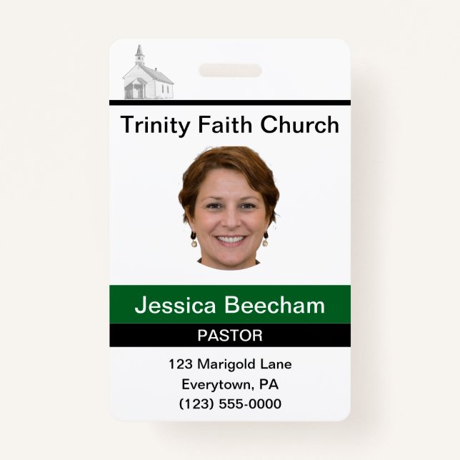 Female Pastor Custom Badge (Front)