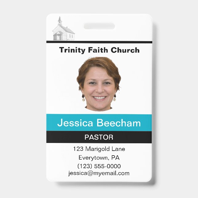 Female Pastor Custom Badge (Front)