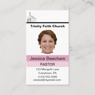 Female Pastor Custom Business Card