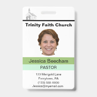 Female Pastor Custom ID Badge