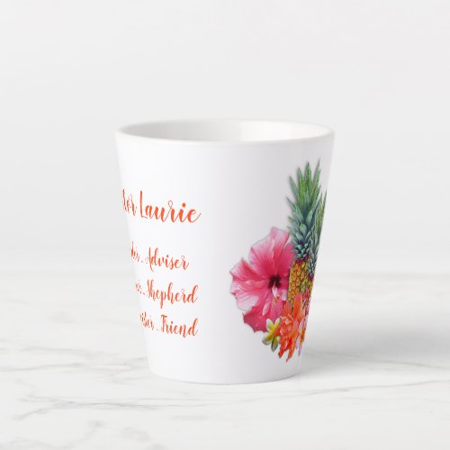 Female Pastor Teacher Tropical Flowers Mug