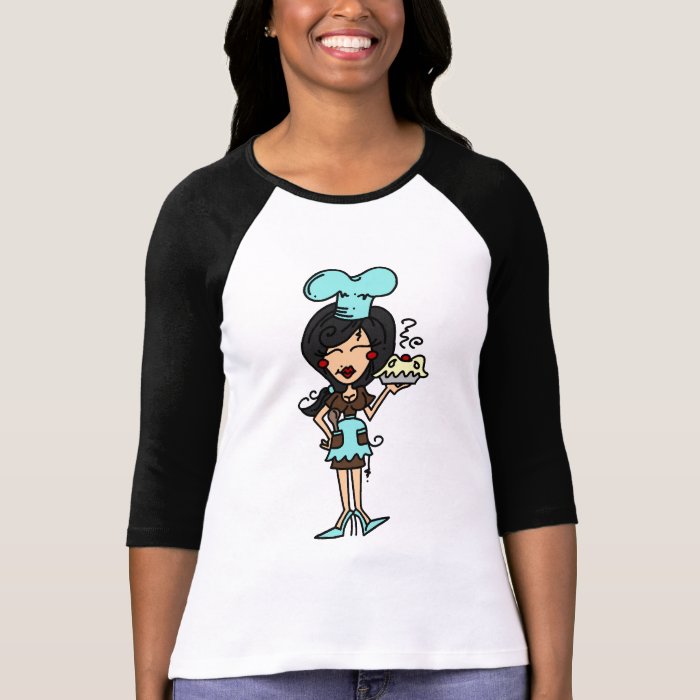 Female Pastry Chef   Black Hair T shirts and Gifts