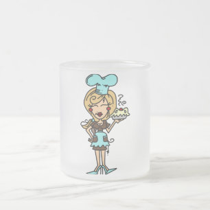 Female Pastry Chef - Blond T-shirts and Gifts Frosted Glass Coffee Mug