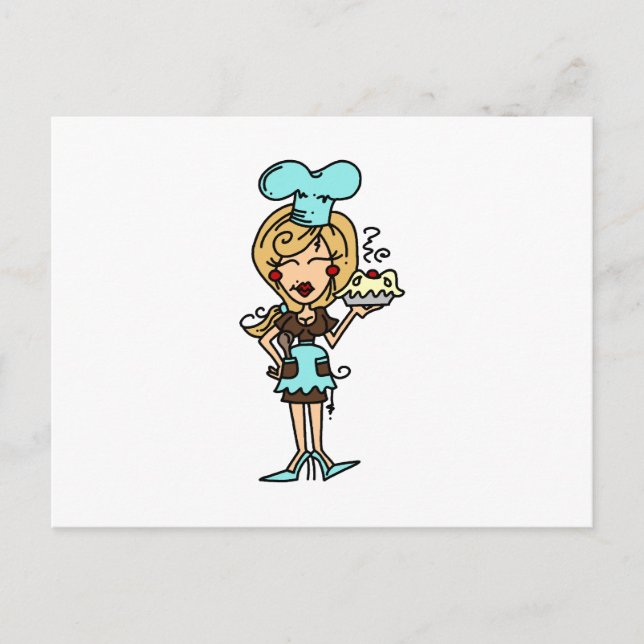 Female Pastry Chef - Blond T-shirts and Gifts Postcard (Front)