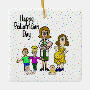 Female Pediatrician Christmas Ornament