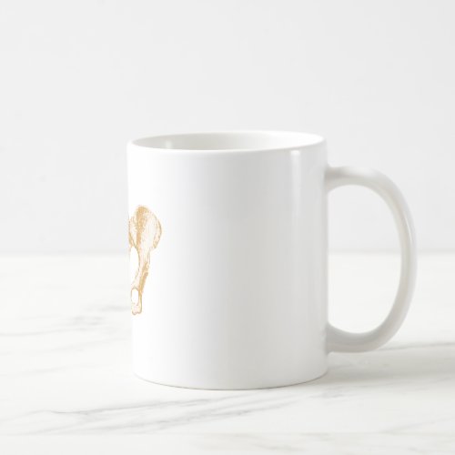 Female Pelvis Sepia Coffee Mug