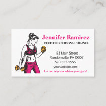 Female Personal Trainer Business Card