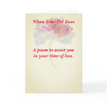 Female Pet Loss Folded Sympathy Card Female Pet Loss Folded Sympathy Card