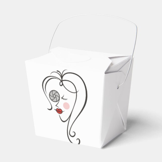 Female Photographer Favor Boxes (Front Side)