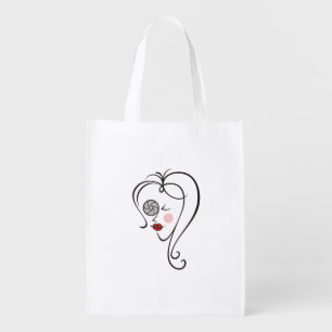 Female Photographer Grocery Bag