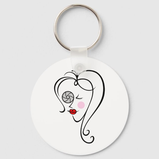 Female photographer keychain (Front)