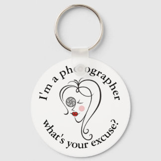 Female photographer keychain