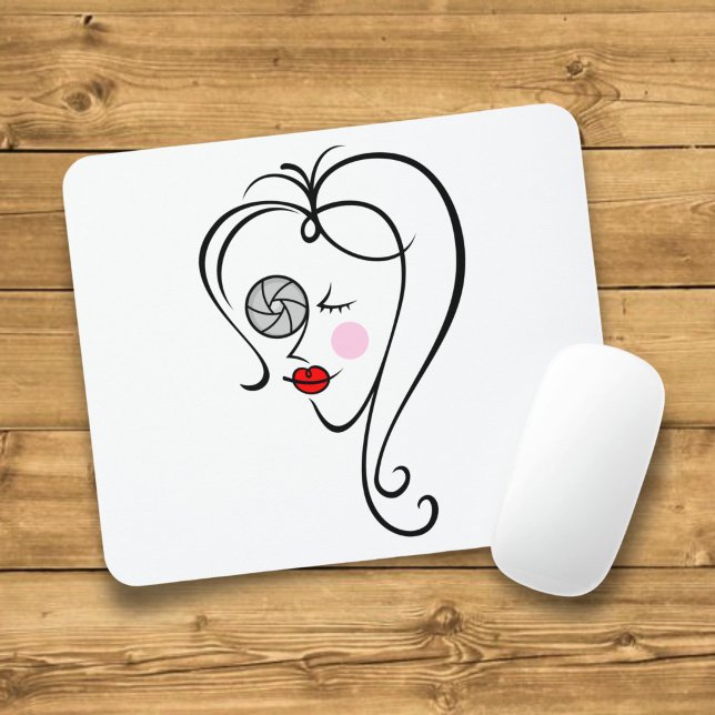 Female photographer mouse pad (Creator Uploaded)