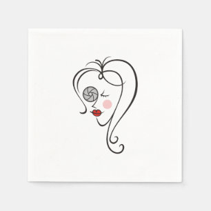 Female Photographer Napkins