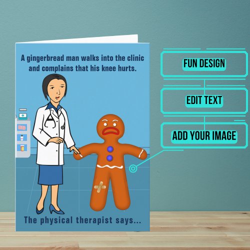 Female Physical Therapist Funny Birthday Design 3 Card