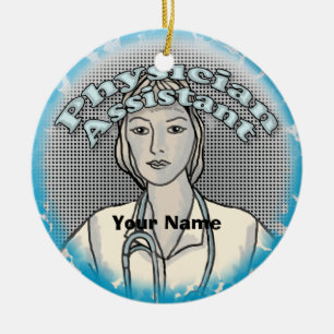 Female Physician Assistant Ceramic Ornament