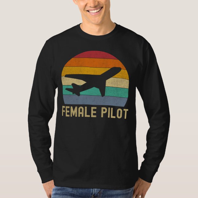 Female Pilot Definition  Aviation T-Shirt (Front)