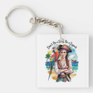 Female Pirate Buccaneer Beauty On Deck Keychain
