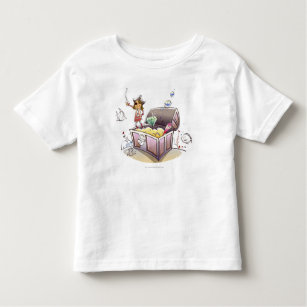 Female pirate standing on a treasure chest toddler t-shirt