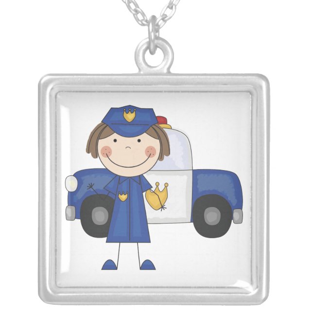 Female Police Officer Necklace (Front)
