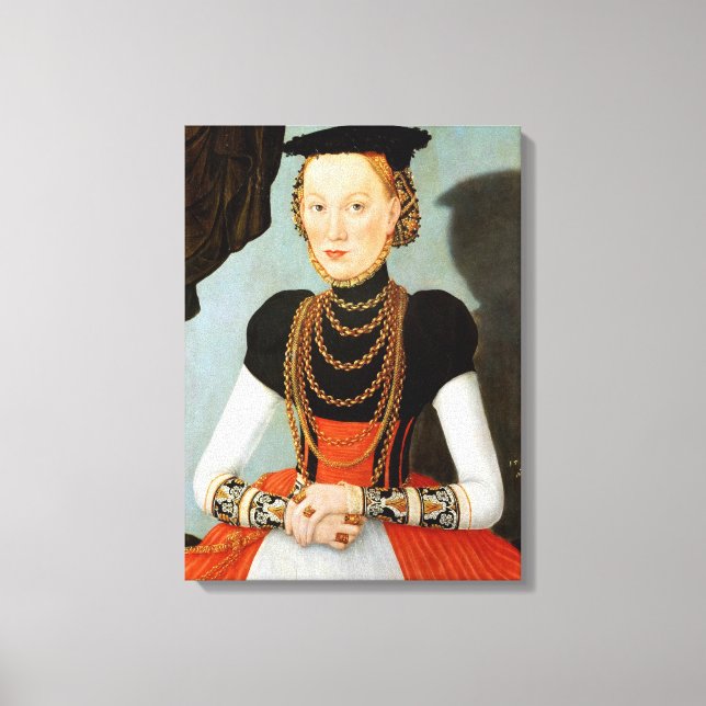 Female Portrait - Cranach the Younger - c1564 Canvas Print (Front)