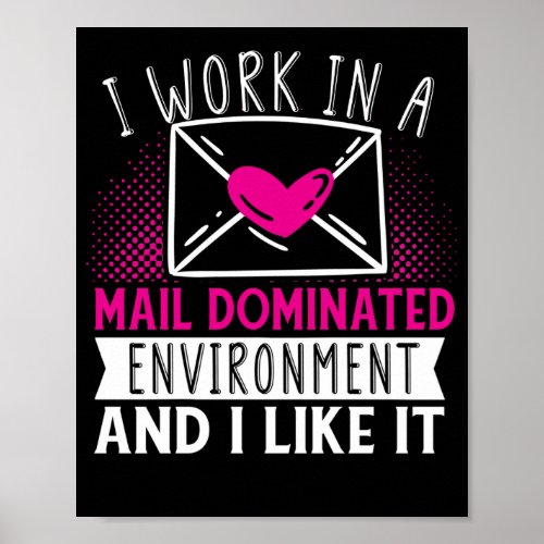 Female Postal Worker Mail Lady Male Dominated Poster