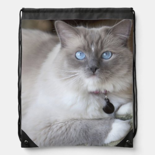 Female Ragdoll Cat Drawstring Bag