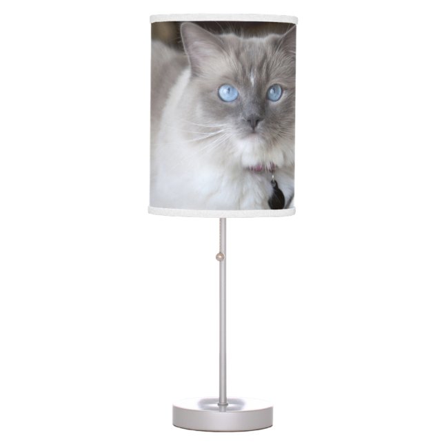 Female Ragdoll Cat Table Lamp (Front)