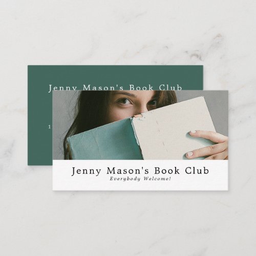 Female Reader Book Club Business Card