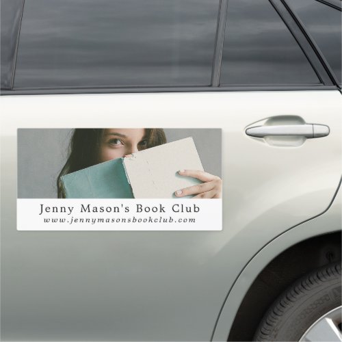 Female Reader Book Club Car Magnet