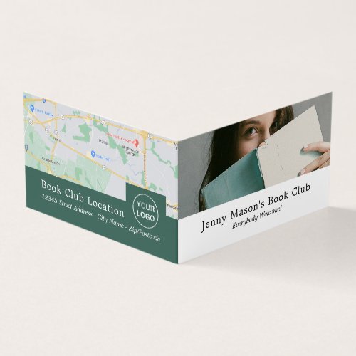 Female Reader Book Club Detailed Business Card