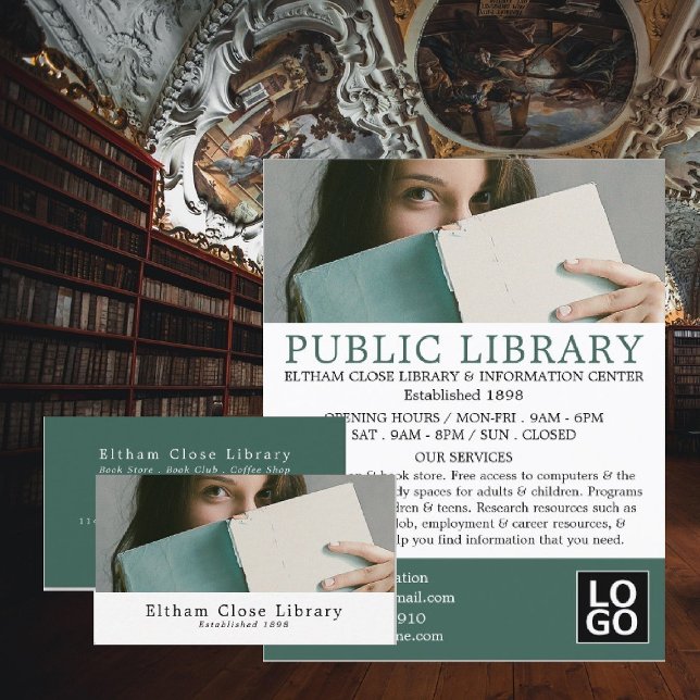 Female Reader, Library Advertising Flyer (Creator Uploaded)
