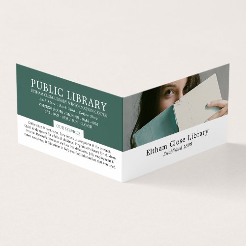 Female Reader Library Librarian Detailed Business Card